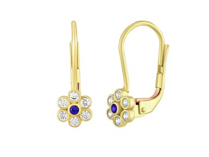 29268 silvego zlate nausnice s prirodnimi topazy swarovski gemstones silvego70421b