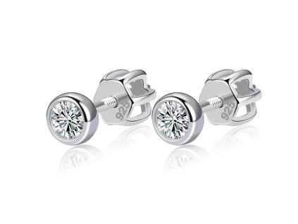 stribrne nausnice cire zirkony 3 mm 096919 or x