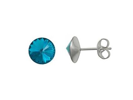 ocelove nausnice crystals from swarovskir 6mm blue zircon 064908 pd