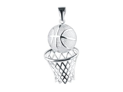 stribrny privesek basketbalovy mic a sit 145867 orx