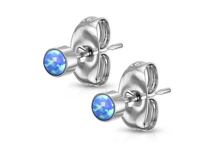 ocelove nausnice s modrymi opaly 3 mm 067193 pd