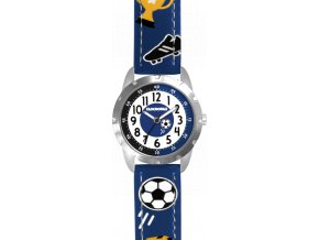 Svítící chlapecké modré hodinky FOTBAL