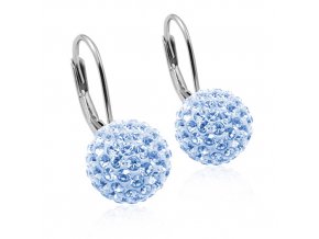 stribrne nausnice s krystaly crystals from swarovskir light blue 098853 or