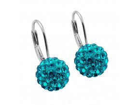 stribrne nausnice s krystaly crystals from swarovskir blue zircon 141152 or