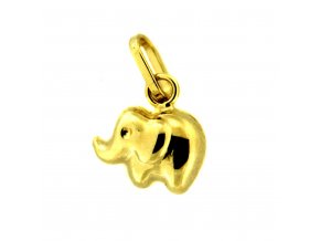 Zlatý dětský přívěsek - malý slon