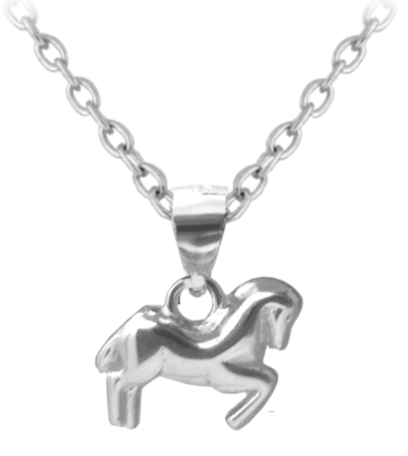 Dětský stříbrný náhrdelník - koník