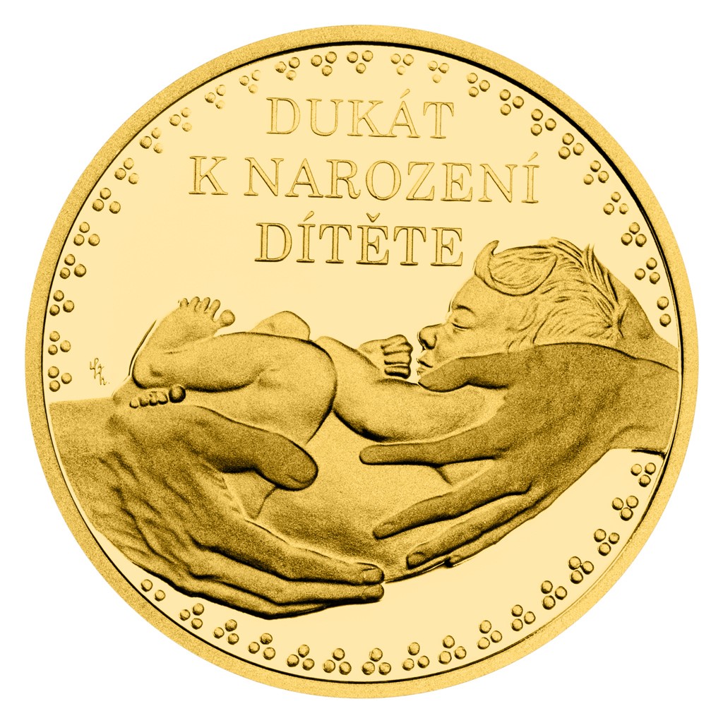 Česká mincovna Zlatý dukát k narození dítěte