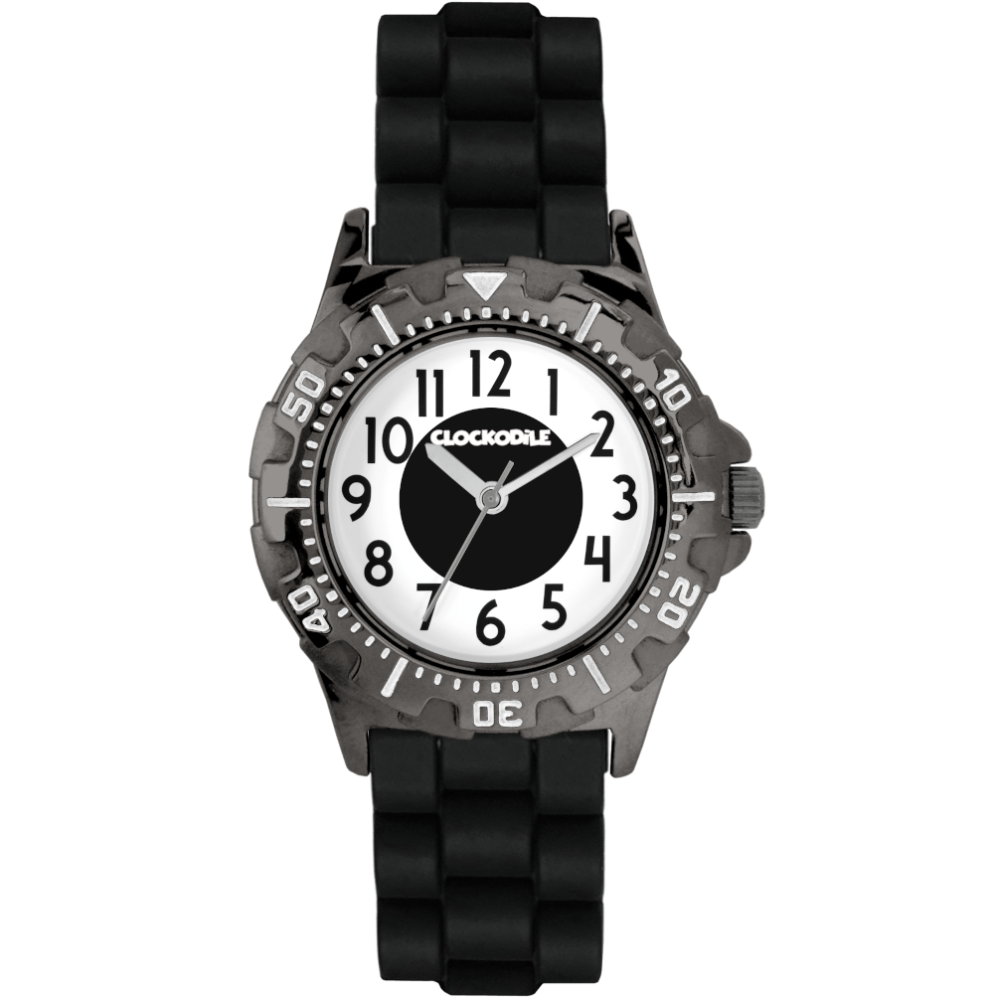 Svítící chlapecké sportovní hodinky černé SPORT CLOCKODILE