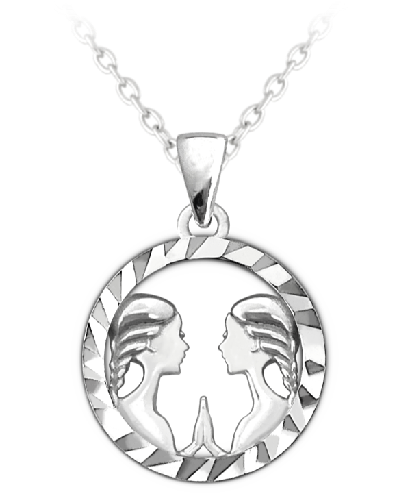 Znamení Blíženci - stříbrný náhrdelník