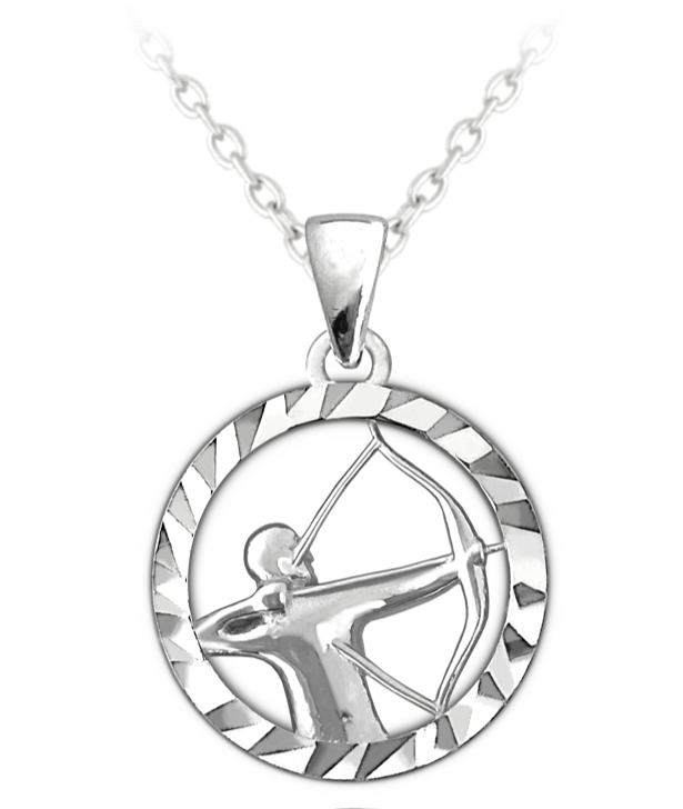 Znamení Střelec - stříbrný náhrdelník
