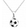 Dětský stříbrný řetízek s fotbalovým míčem (kulička)