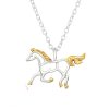 Pozlacený přívěsek (18K) s řetízkem - kůň
