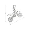stribrny privesek motorka cross 135124 or