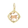 Zlatý přívěsek, různé tvary - znamení Býk 12 mm