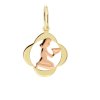 Zlatý přívěsek, různé tvary - znamení Panna 12 mm