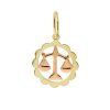 Zlatý přívěsek, různé tvary - znamení Váhy 12 mm