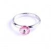 Dětský prsten Swarovski® crystals Rivoli - růžový 6 mm
