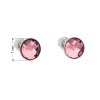 stribrne sroubovaci nausnice s crystals from swarovskir antique pink 069573 or