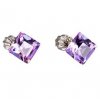 stribrne nausnice crystals from swarovskir violet 061310 pd uu