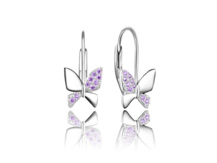 Stříbrné náušnice Motýlci