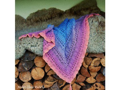 Bohoušek šátek modrorůžový 2