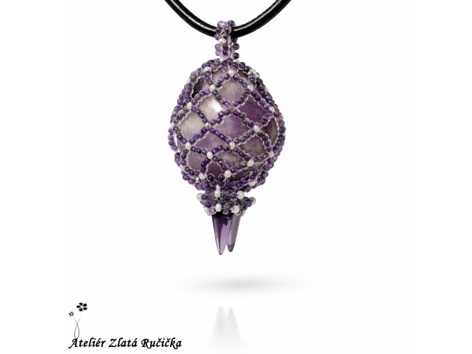 Amulety s polodrahokamy  náhrdelník - amulet