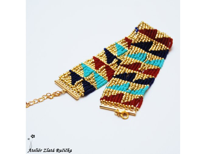 Tutanchamon, náramek, egypt, muzeum, káhira, beadweaving