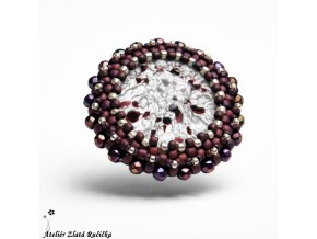 brož SÉLÉNÉ bordo bílá 11