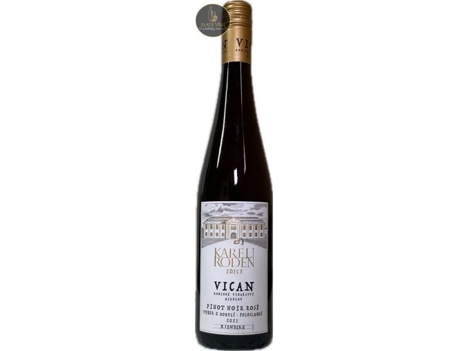 Vican Pinot Noir rosé edice Karel Roden VZB 2021 polosladké