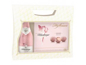 Bonboniéra Lindt HOFBAUER a Schlumberger sekt 0,2l rosé