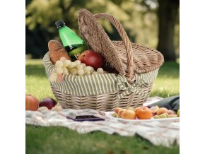 Koš proutí bavlna+PES piknik+víko