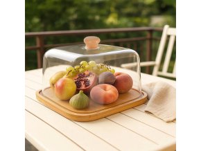 Prkénko bambus 1serv.+poklop UH 30x30x17 cm