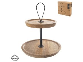 Stojan dřevo kov MANGO 2 patra