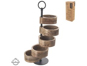 Stojan dřevo kov MANGO 5 pater