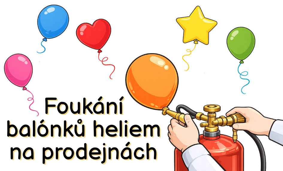 Nafukování balónků heliem na pobočkách Klatovy a Praha - Černý Most