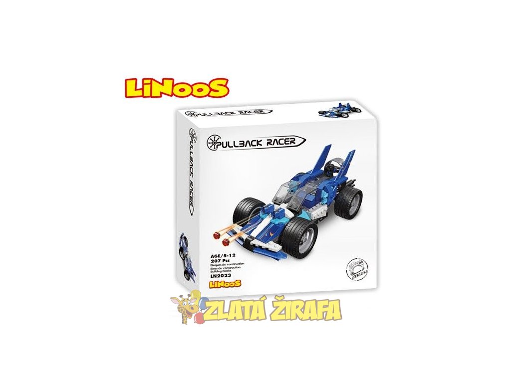 Stavebnice 207ks auto sportovní na zpětný chod (Kompatibilní s LEGO)  + DÁREK: LEGO® Speed Champions 30343 McLaren Elva