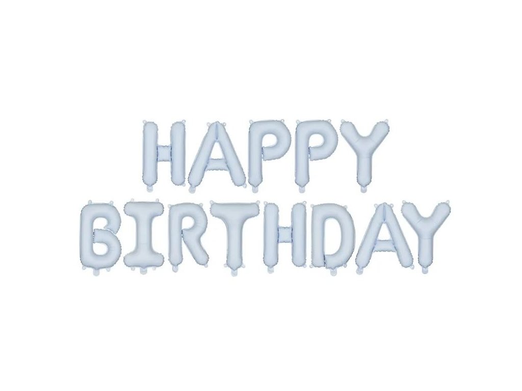 Světle modrý fóliový balonek s nápisem „HAPPY BIRTHDAY“ (340x35 cm) je perfektní dekorací pro narozeninové oslavy. Tento kvalitní balonek v elegantním světle modrém odstínu je ideální pro všechny věkové kategorie a dodá vaší oslavě kouzelnou atmosféru. Vhodný je nejen na oslavy narozenin, ale také na jiné speciální události jako jsou oslavy výročí nebo baby shower. Díky své velikosti a výraznému designu přitahuje pozornost a je skvělým doplňkem vašich party dekorací. Balonek je vyroben z kvalitního fóliového materiálu, který zaručuje dlouhou výdrž a snadné použití.  Klíčová slova pro vyhledávání: fóliový balonek, balonek Happy Birthday, narozeninový balonek, světle modrý balonek, dekorace na narozeniny, balónky na oslavu, balonky s nápisem Happy Birthday, balonek pro oslavy, balónky na párty, balónky na výročí