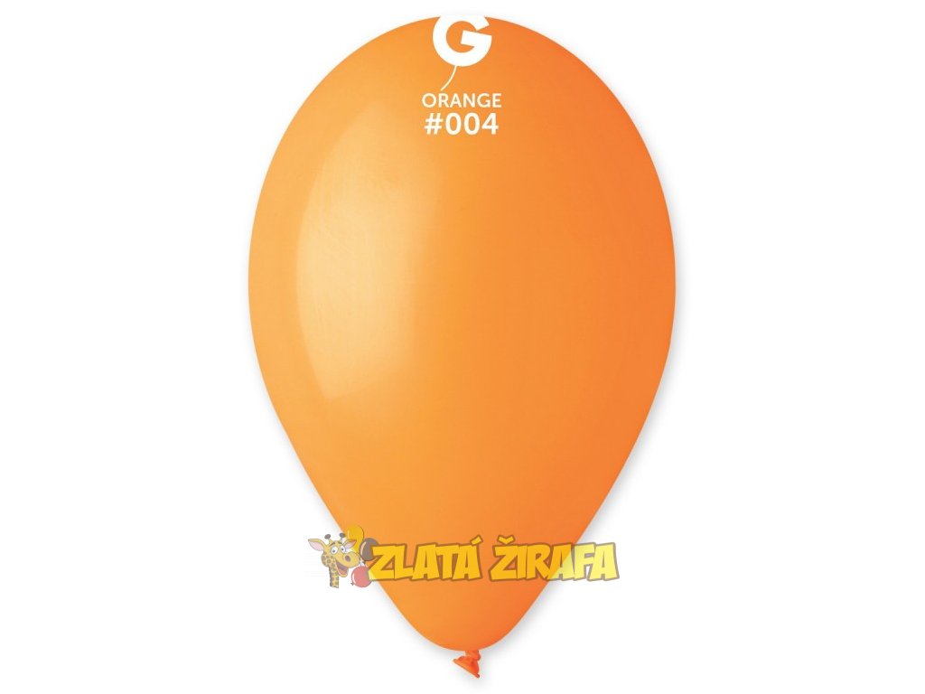 #004 Kulatý latexový balónek 30 cm - Oranžová