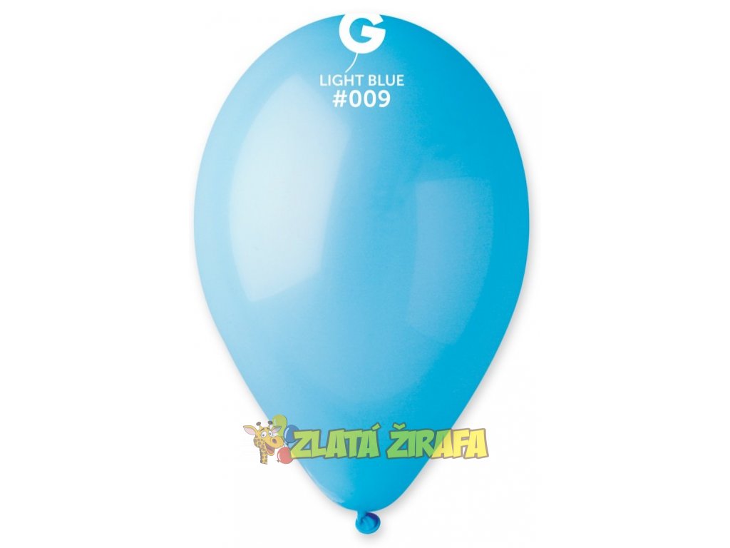 #009 Kulatý latexový balónek 30 cm - Světle modrá