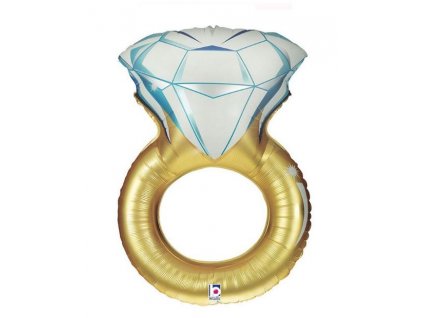 94 cm fóliový balónek - Prsten zlatý