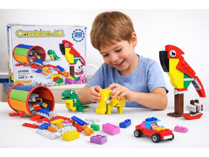 Stavění s barevnými kostkami