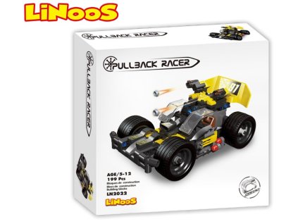 Stavebnice 199ks auto sportovní na zpětný chod
