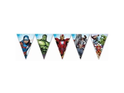 Vlaječková girlanda - Avengers (9 vlajek)