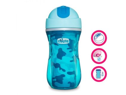 CHICCO Hrneček Sport termo s brčkem 266ml, 14m+