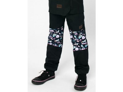 Zimní softshellové kalhoty soft BLACK-MOON UNICORNS