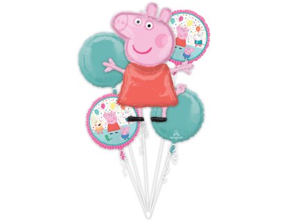 Sada 5ti fóliových balónků - Prasátko Peppa