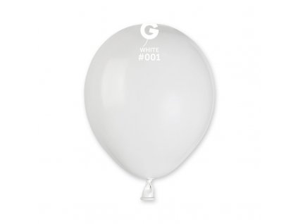 Pytel 100ks kulatý nafukovací balónek #001 bílý 13 cm