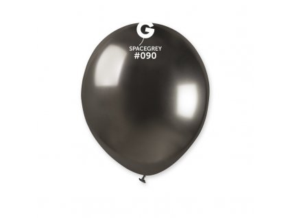 Pytel 100ks Chromový latexový balónek 13 cm #090 - SHINY Vesmírně šedá