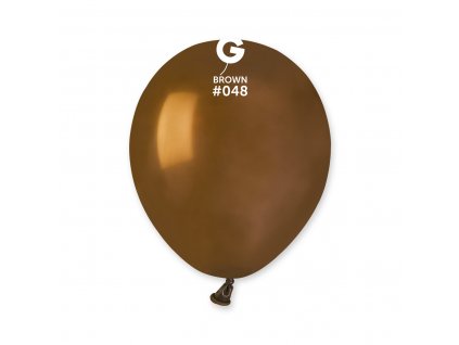 Pytel 100ks Kulatý latexový balónek 13 cm #048 - Hnědá