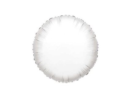 46 cm fóliový balónek kulatý - Bílý